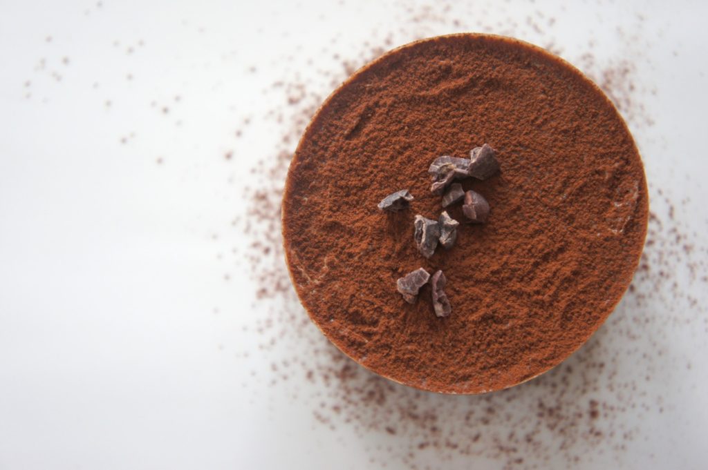 close up of chocolate powder