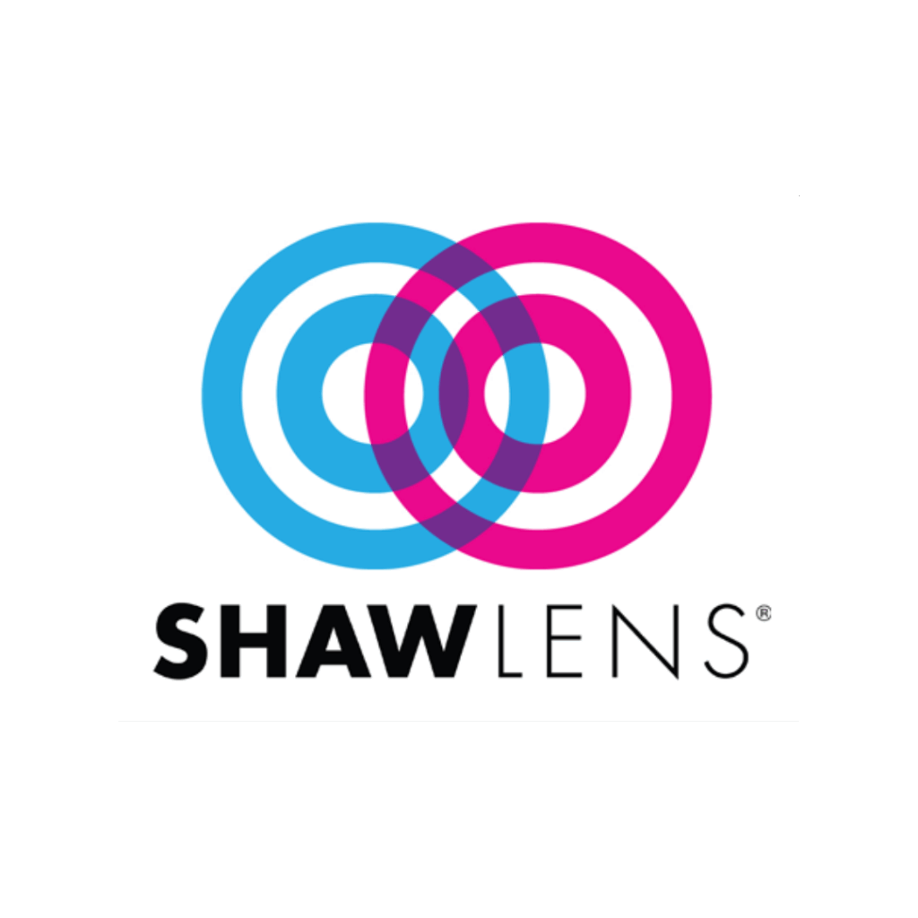 SHAW LENS logo – vision correction with binocular balance
