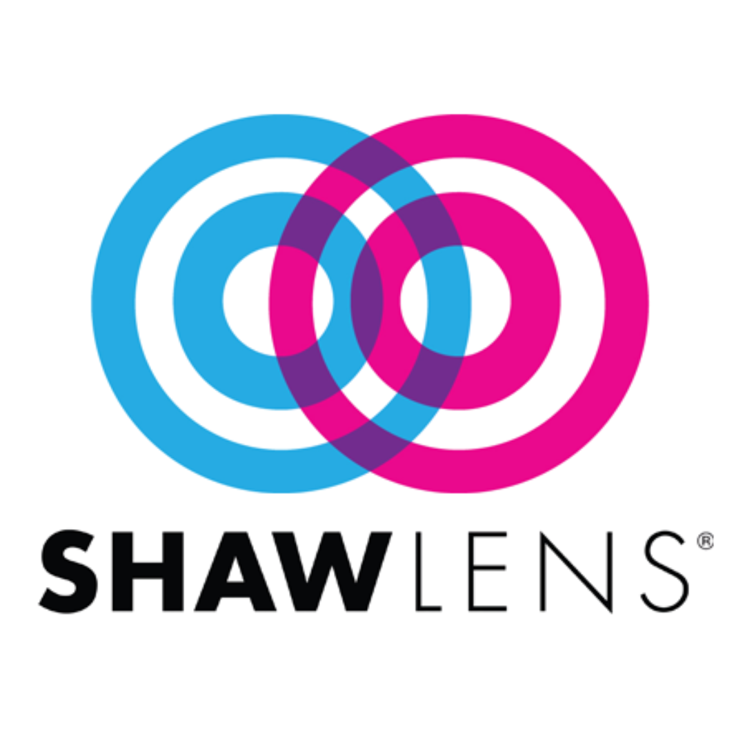SHAW LENS logo – vision correction with binocular balance
