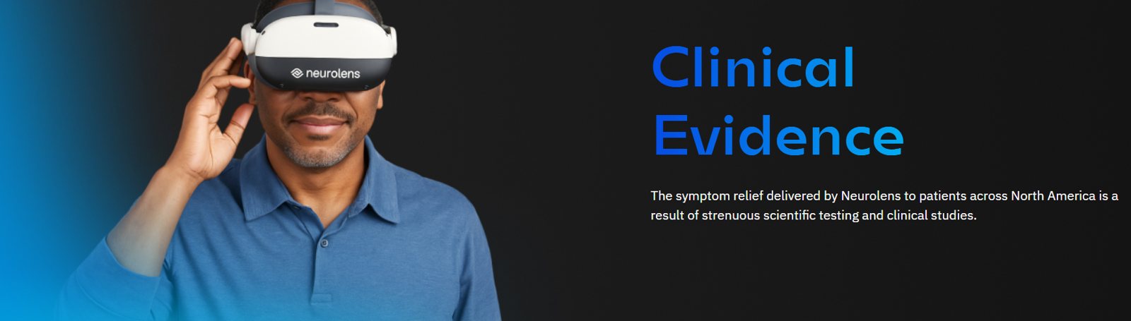 Man wearing the Neurolens N3 measurement device – Neurolens clinical evidence